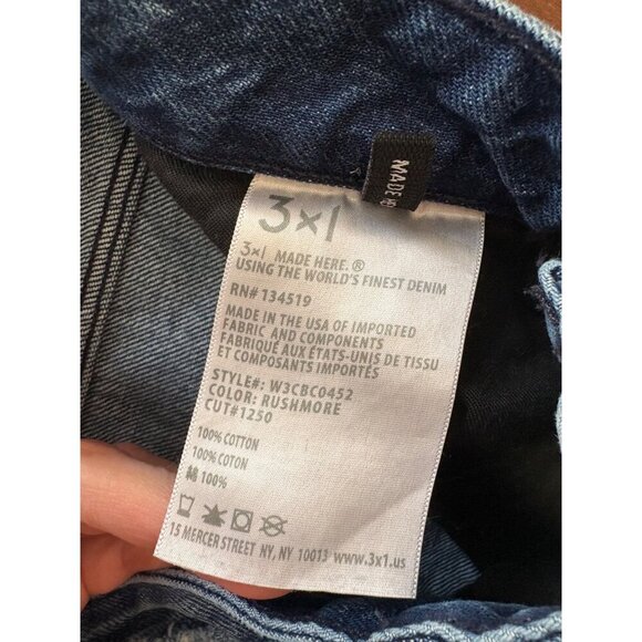 3x1 Higher Ground High-Rise Boyfriend Cropped Jeans Denim Size 24 - Picture 7 of 13